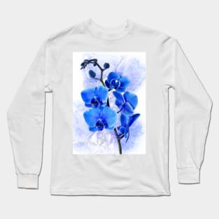 Awesome Beautiful Purple-Blue flower Long Sleeve T-Shirt